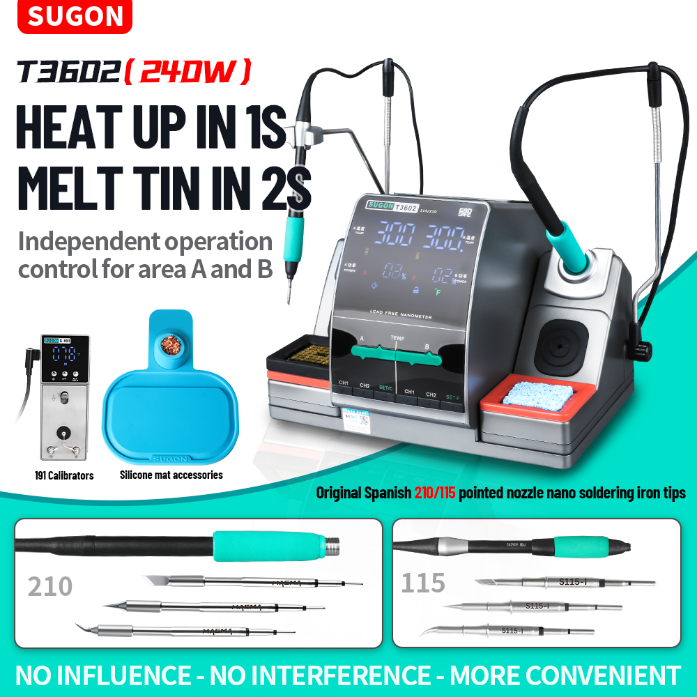 Soldering Iron Temperature Probe - SUGON T3602 240W Station de soudure
