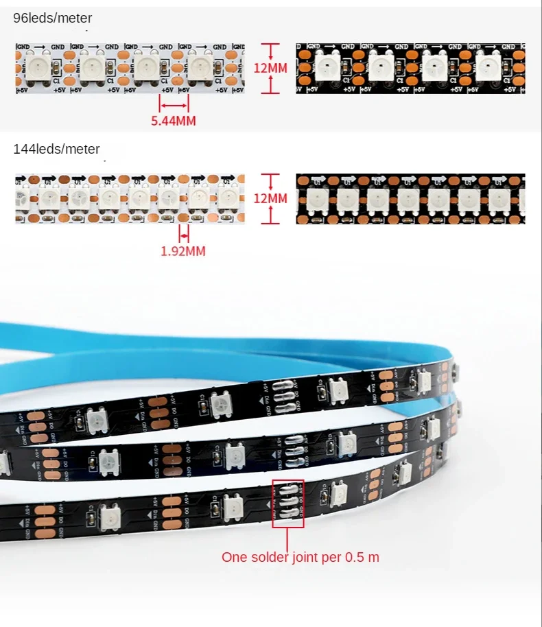 Bande lumineuse Led intelligen - Ws2812B Strip 5V avis et prix
