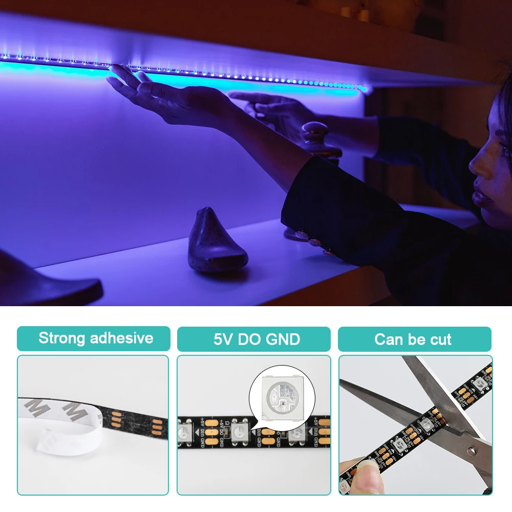 Bande lumineuse Led RGB, 5V, W - Ws2812B Strip 5V avis et prix